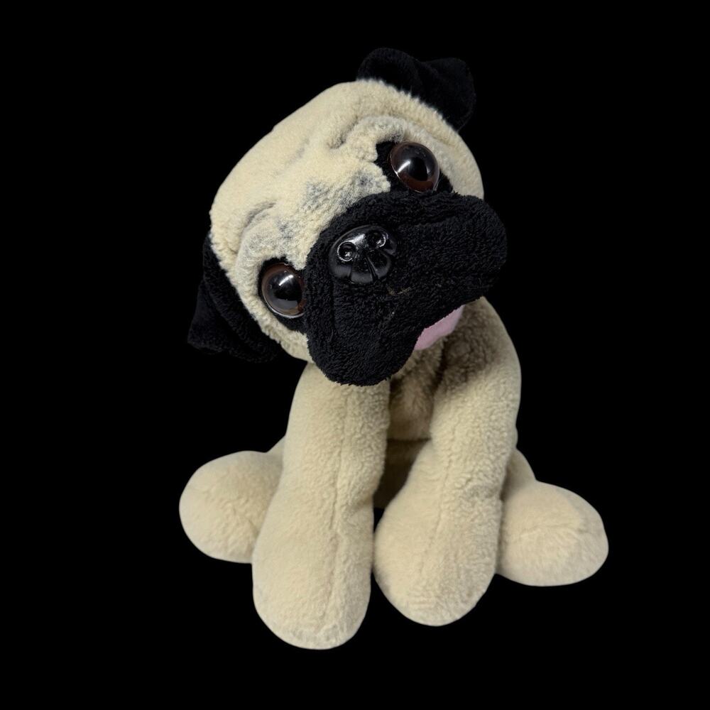 Kids Preferred Doug The Pug Plush Stuffed Animal Tan Black 7 in Sitting Dog